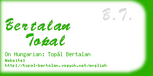 bertalan topal business card