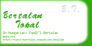 bertalan topal business card